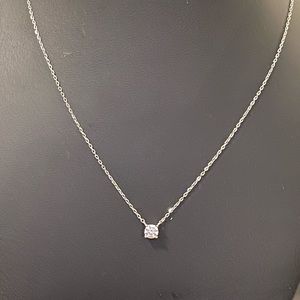 Sterling silver 4mm cz necklace 18 inch
